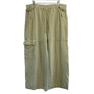 Anthropologie Pilcro Linen Beach Cargo Pants Women’s Size XL Bohemian Wide leg